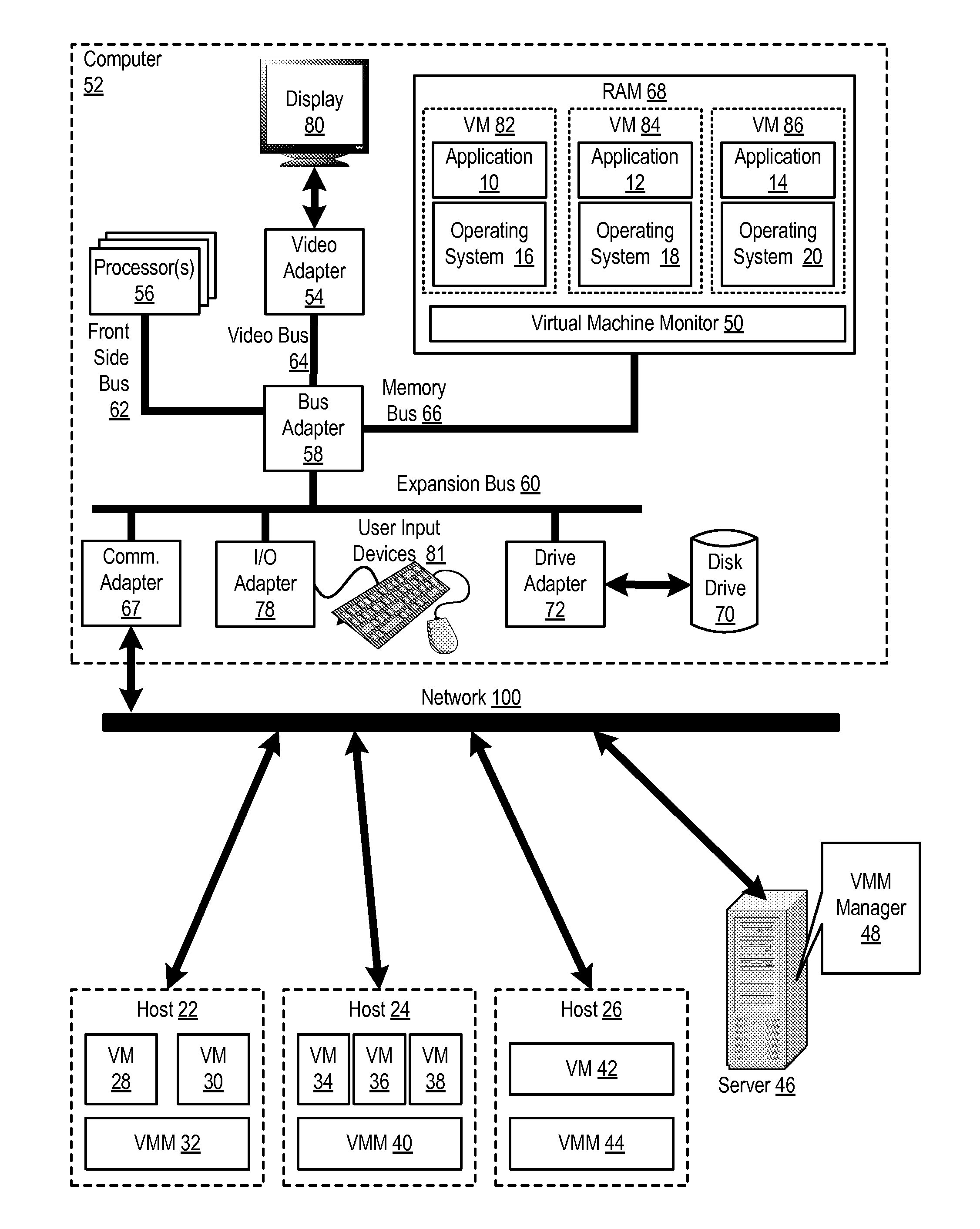 Administering virtual machines in a distributed computing environment