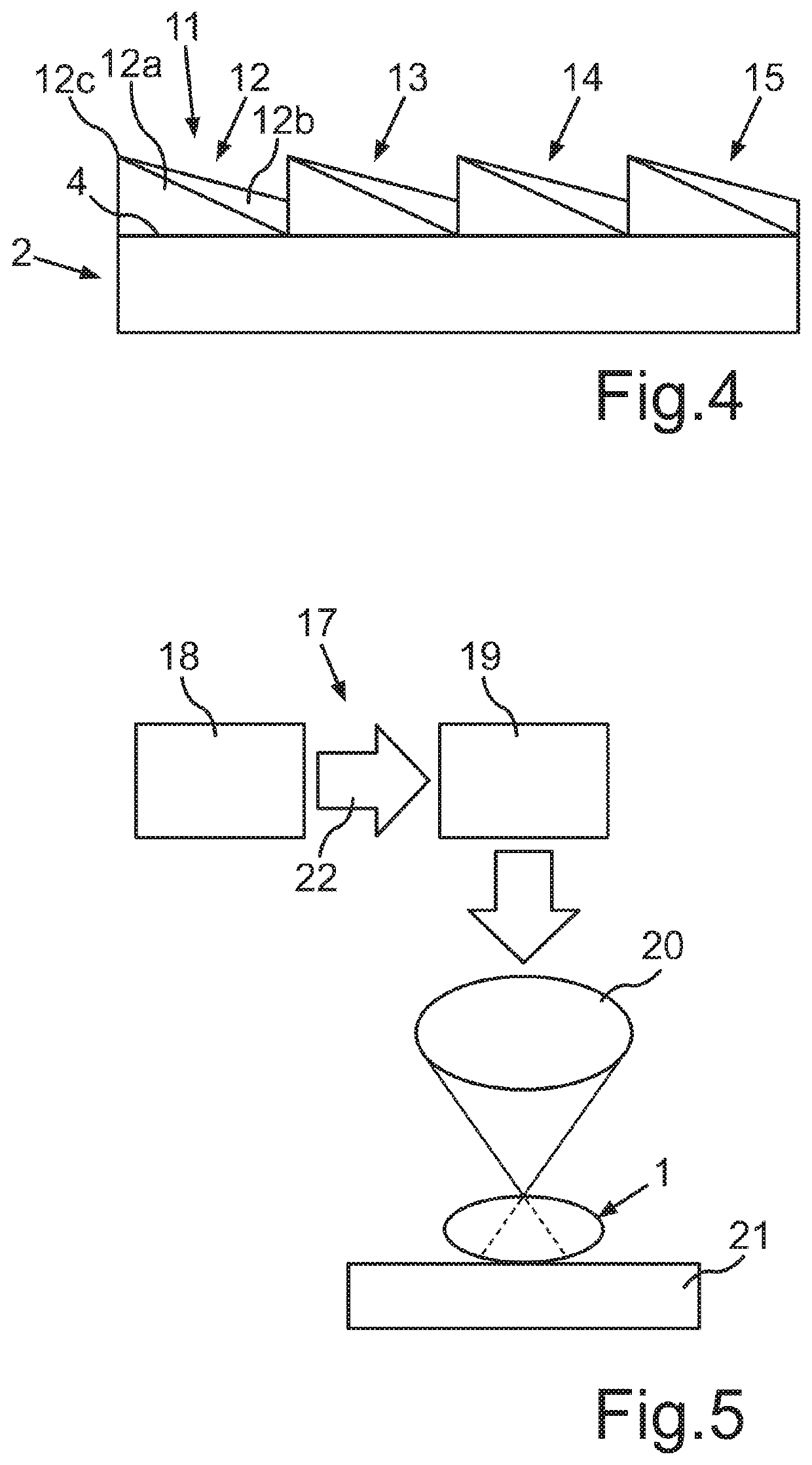 Artifical eye lens with diffractive grating structure and method for producing an artificial eye lens