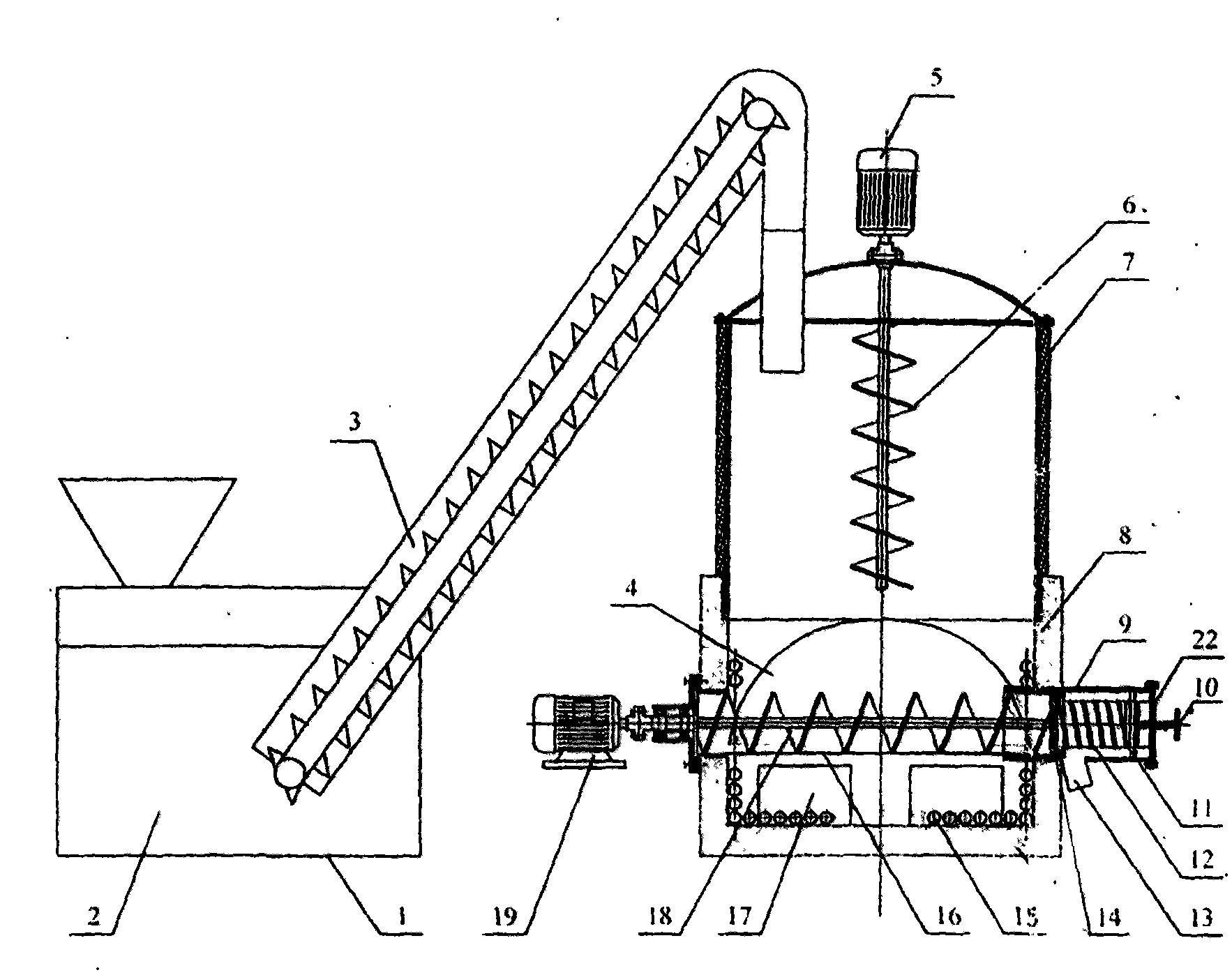 Dry type anaerobic fermentation tank