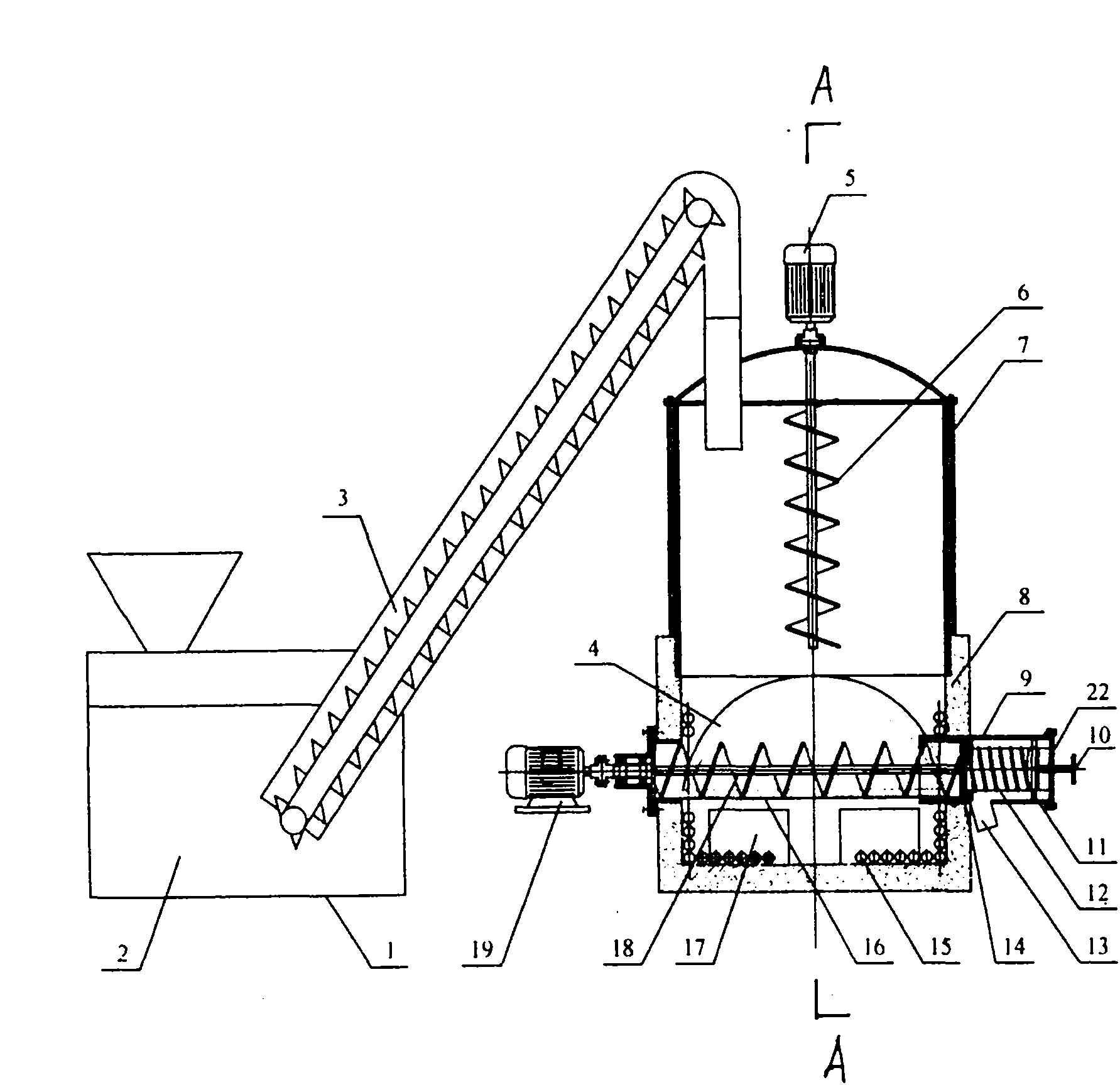 Dry type anaerobic fermentation tank