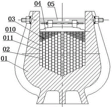 A suspension bridge scatter cable saddle