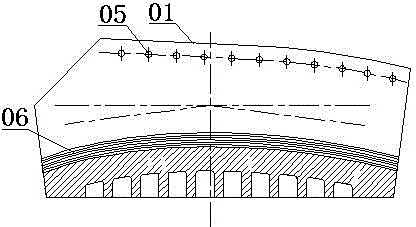 A suspension bridge scatter cable saddle