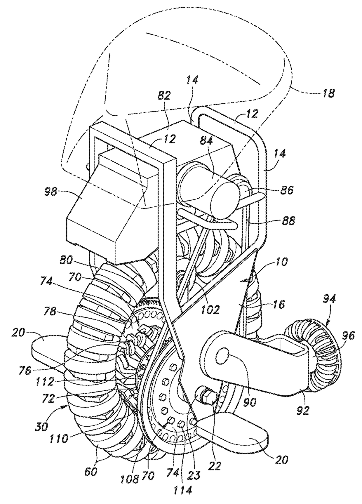 Frictional propulsion device and omni-directional vehicle