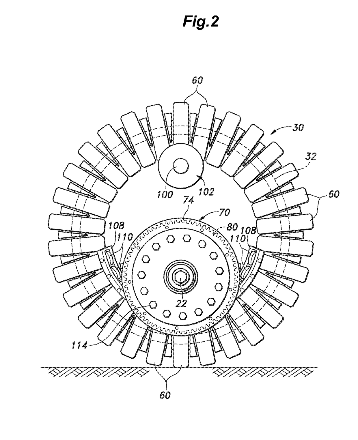 Frictional propulsion device and omni-directional vehicle