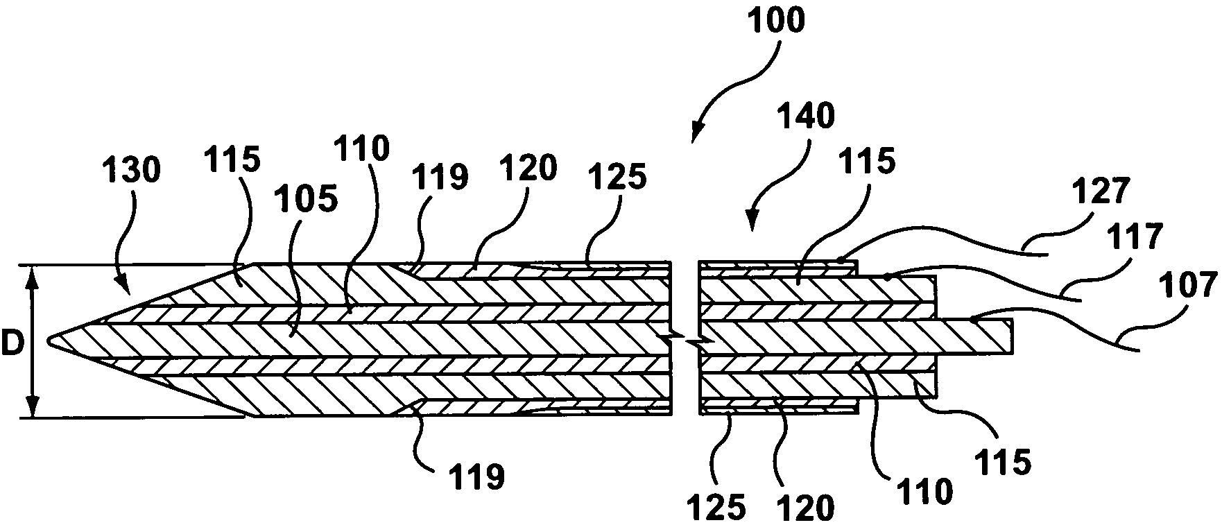 Needle having multiple electrodes