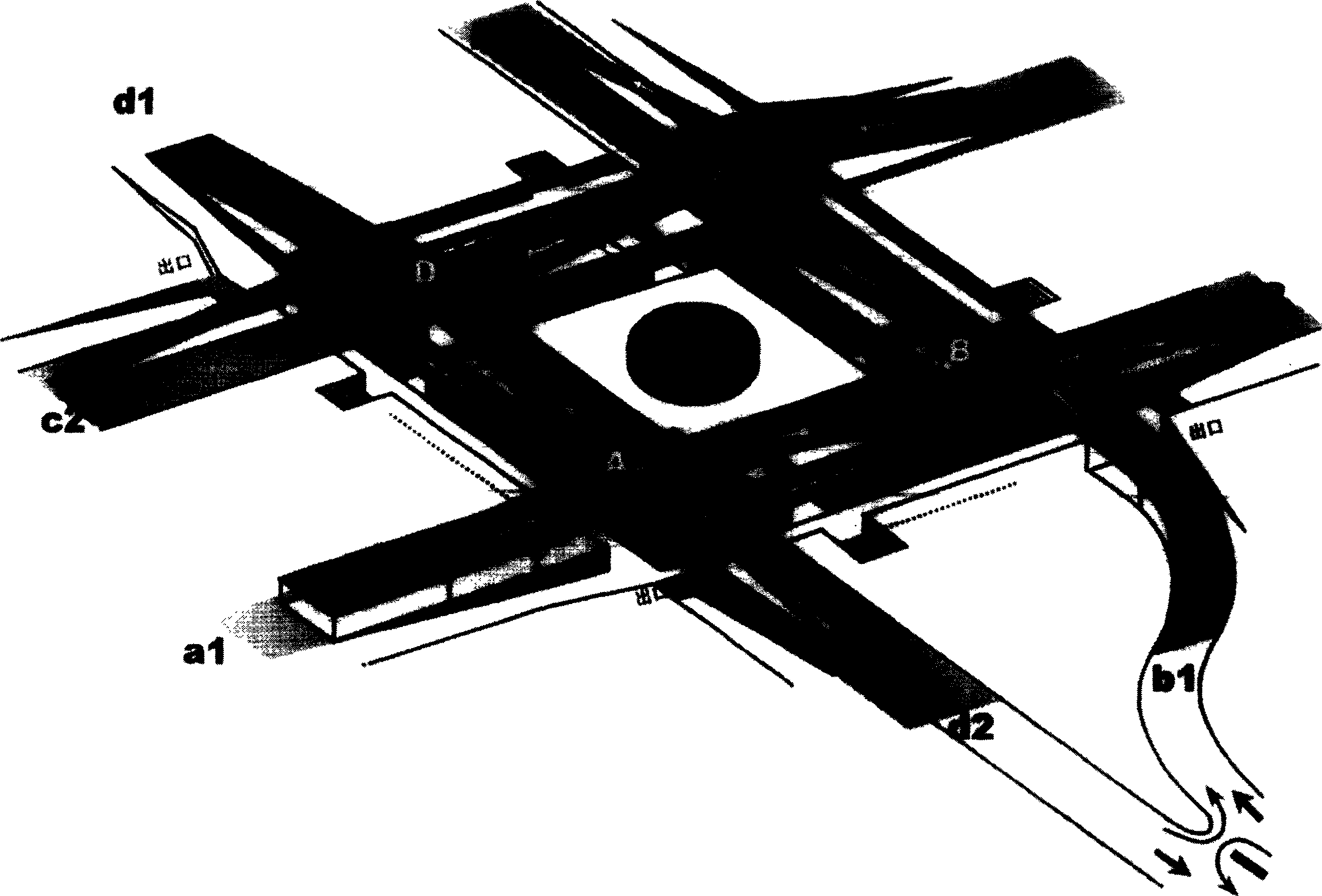 Weaving type road stereo traffic system