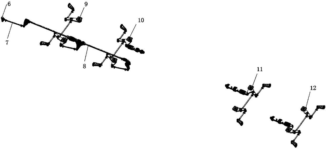 Mechanical hydraulic and active differential grouping hybrid steering system for multi-axle hybrid vehicle