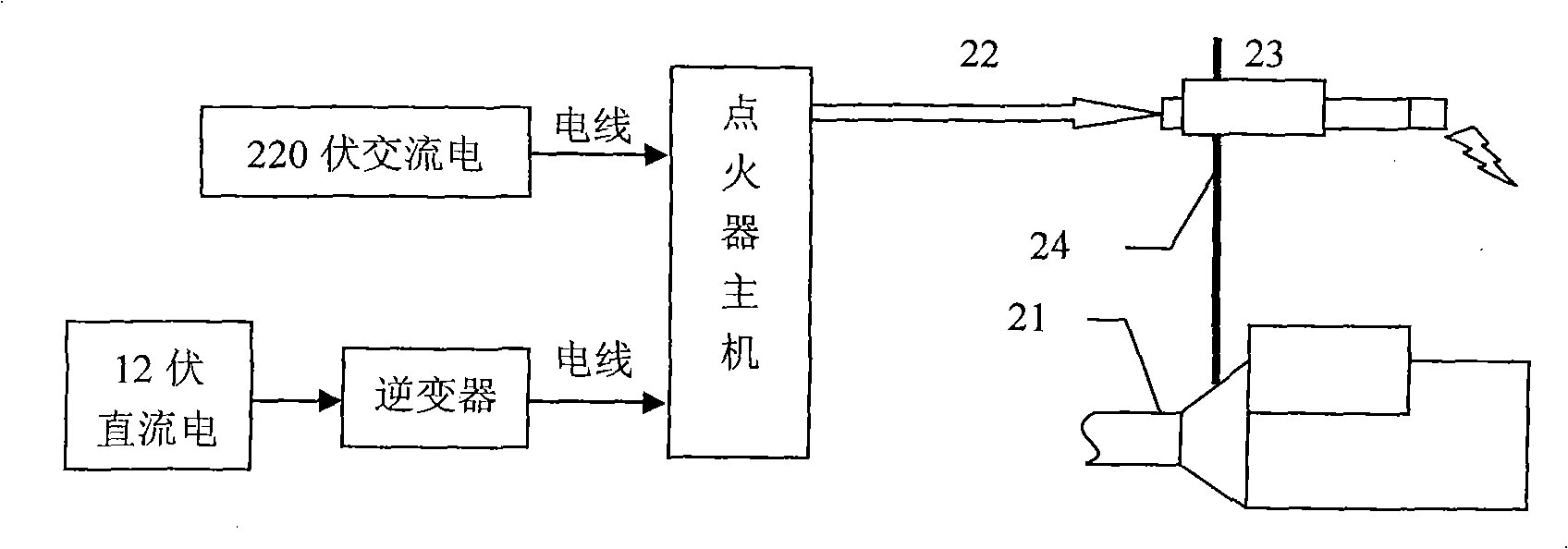 High energy electronic ignition system for high pressure gas well