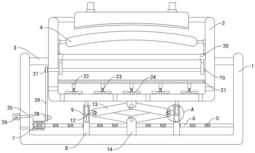 Height-adjustable textile machine tool