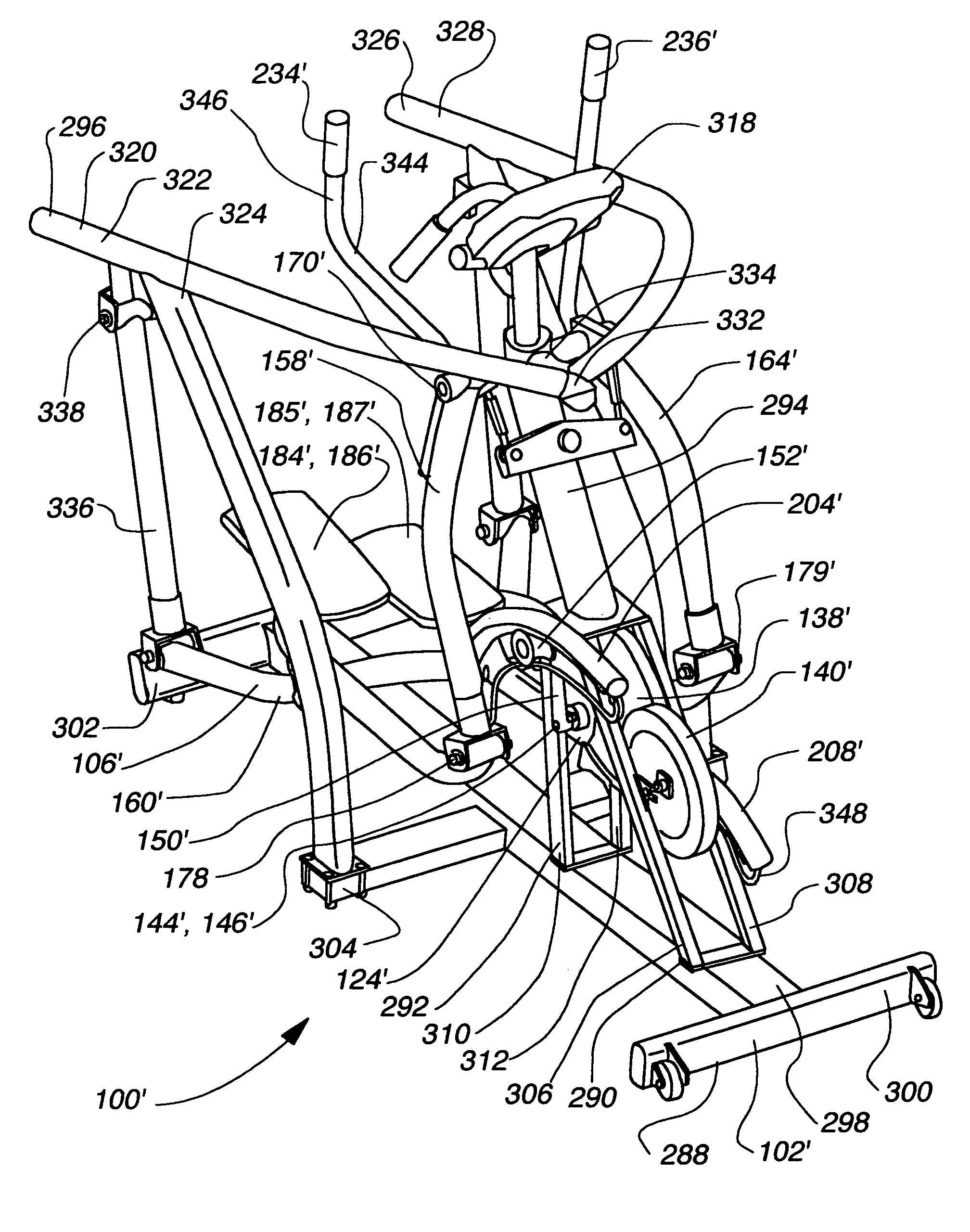 Variable stride exercise device