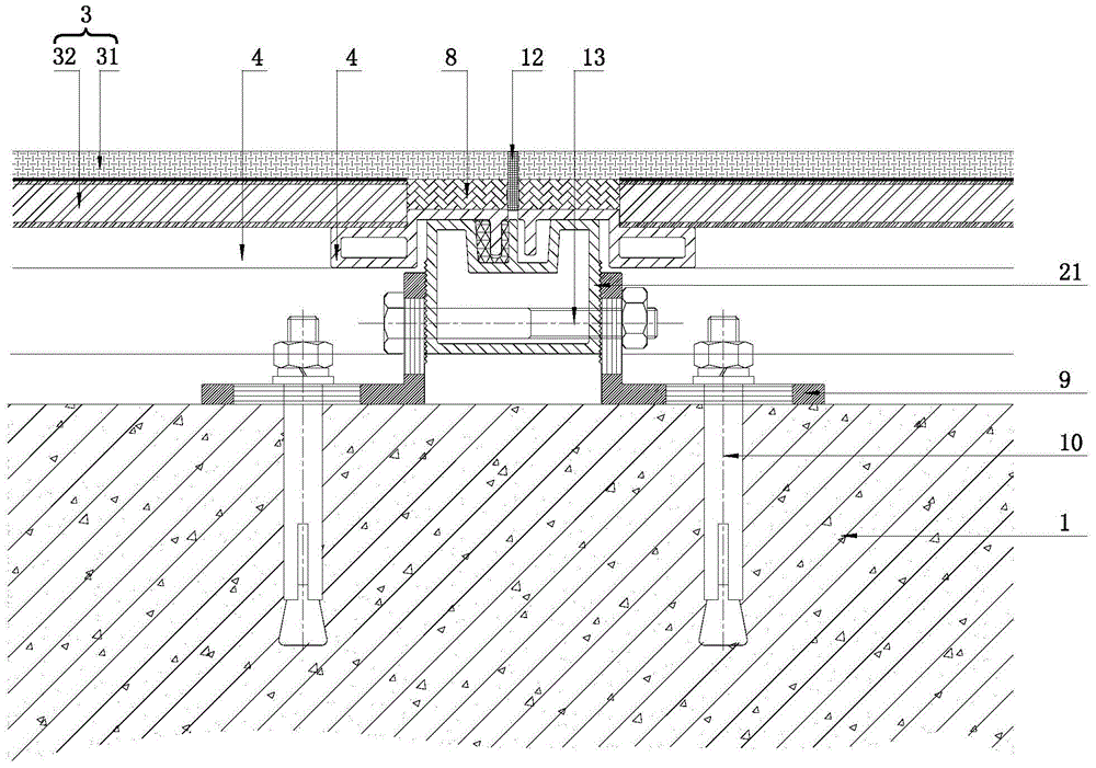 Building ceramic sheet honeycomb ground system and its construction method