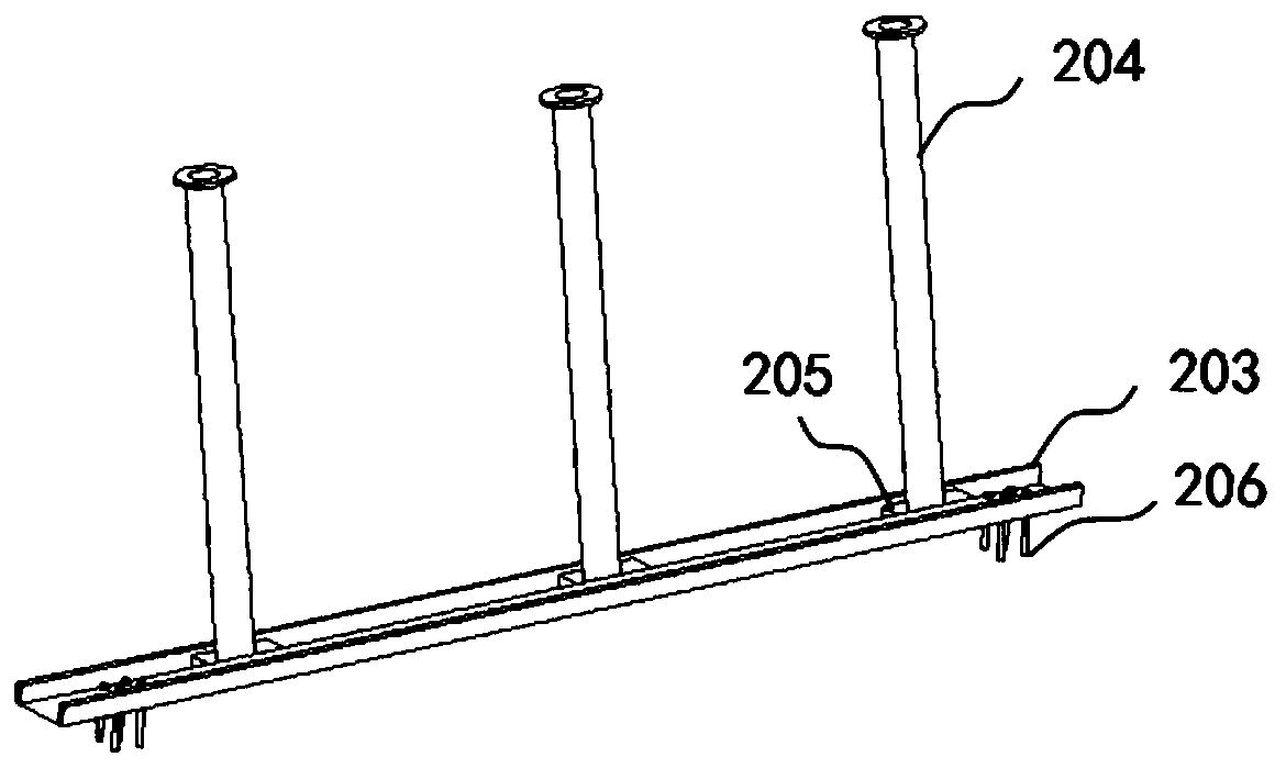 Hole formwork support system, mounting method thereof and dismounting method thereof