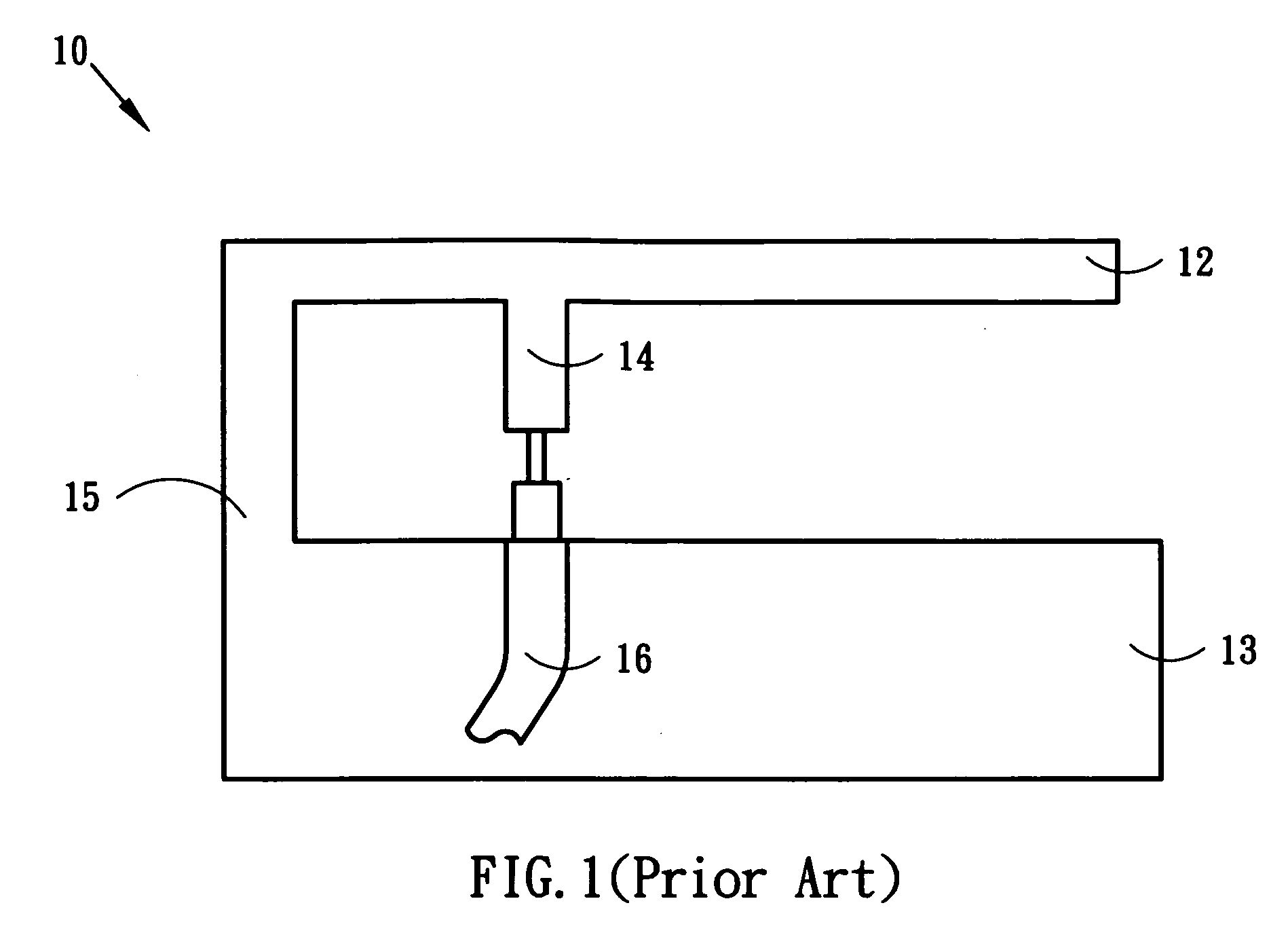 Multifrequency H-shaped antenna