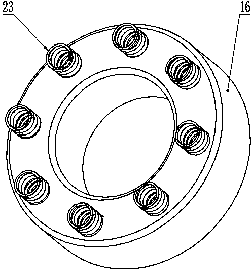 Upper disc structure of high-precision single-sided grinding machine