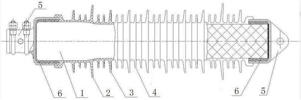 An anti-pollution type railway rod-shaped porcelain composite insulator and its preparation method