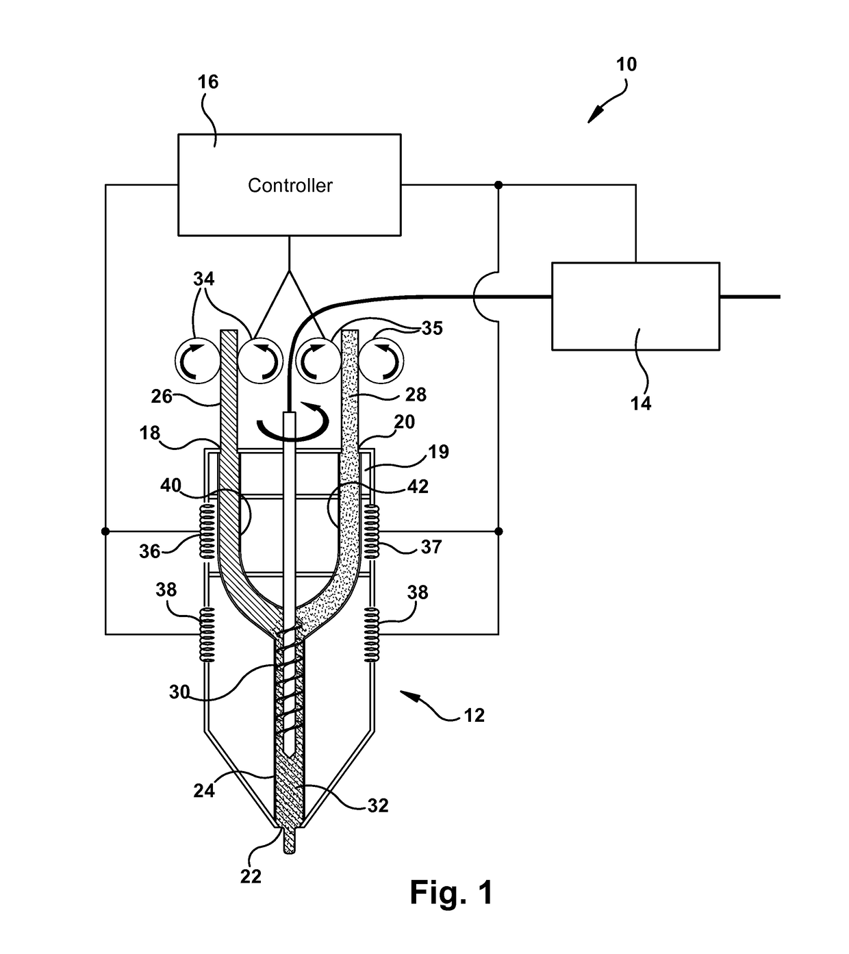 Material deposition system for additive manufacturing