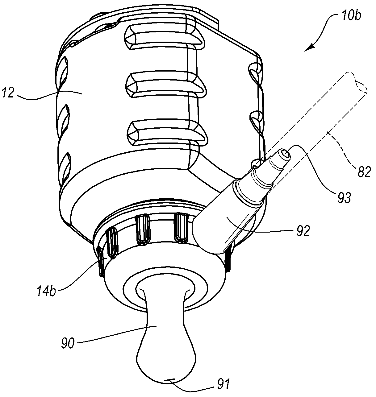 Bottle for delivering nutrients to an enteral feeding tube