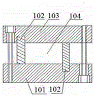 A mold for preparing radial columns of permanent magnetic materials and its application method