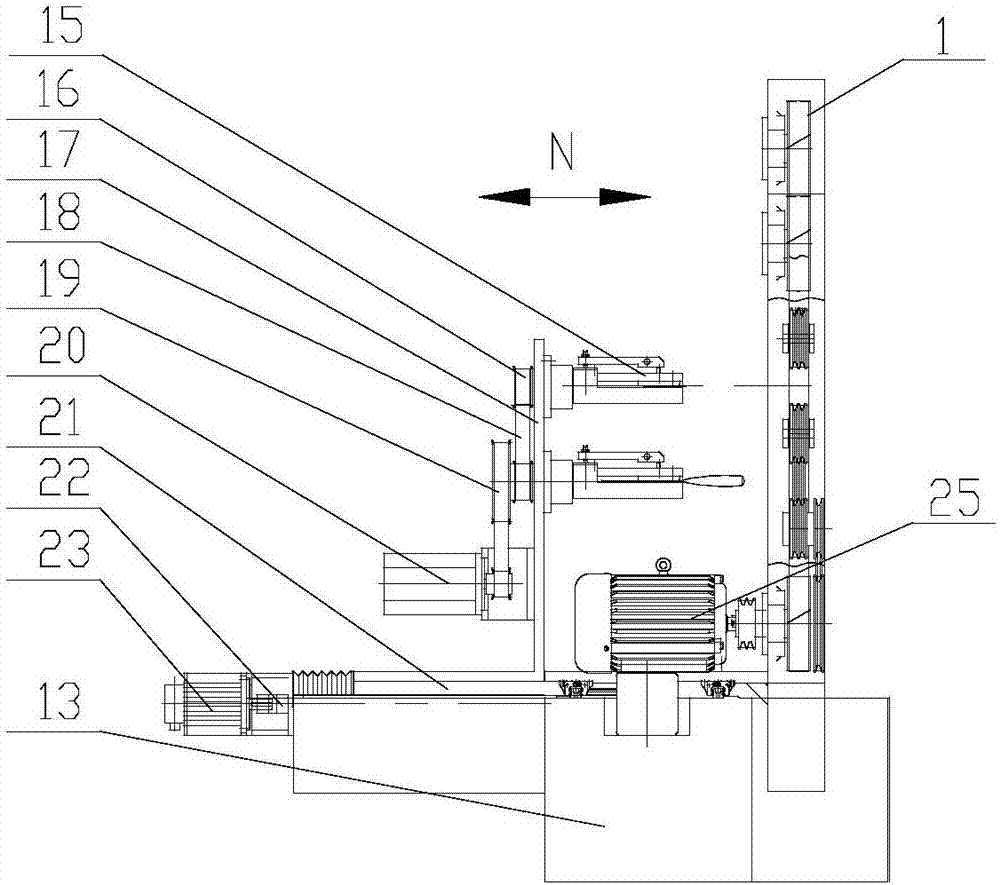 Counter-position placement abrasive belt grinding robot