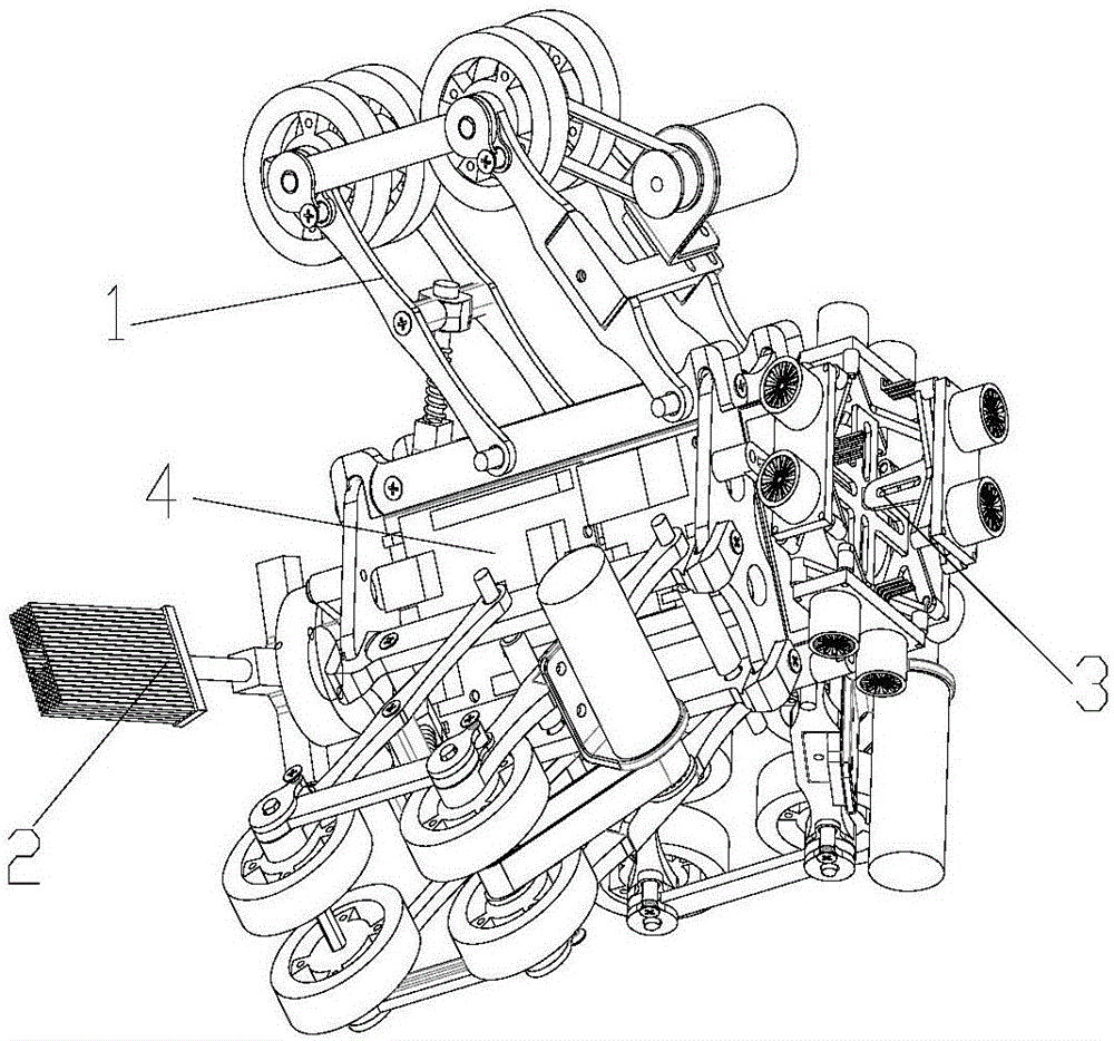 Cleaning robot capable of automatically adapting to pipeline inner diameter