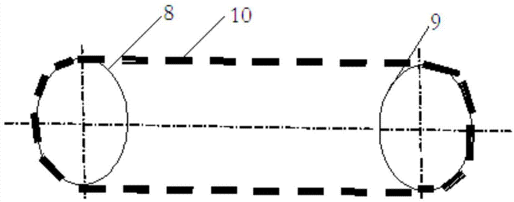 Segmented steel belt and segmented steel belt system using same