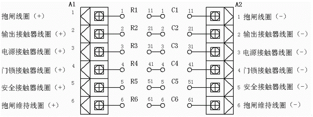 Current release circuit of elevator control cabinet