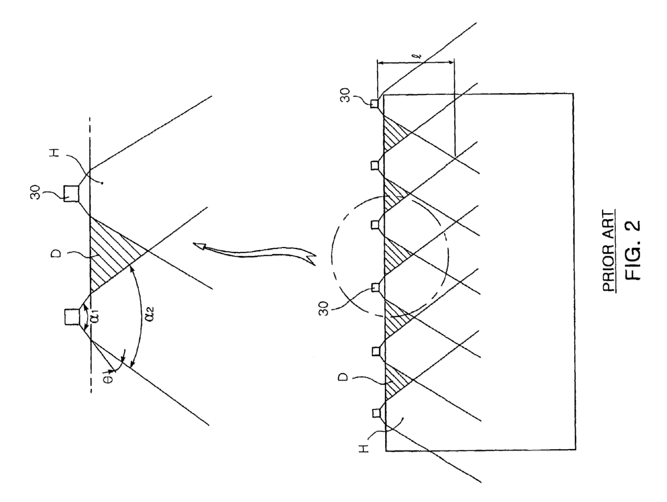 Asymmetric serrated edge light guide film having circular base segments