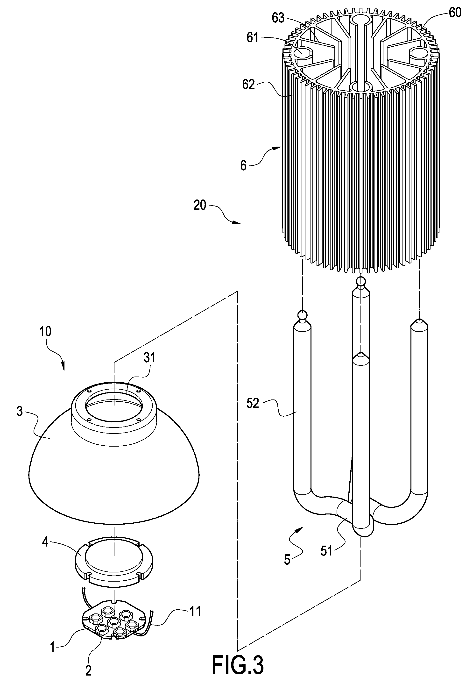 Heat-dissipating structure for LED lamp