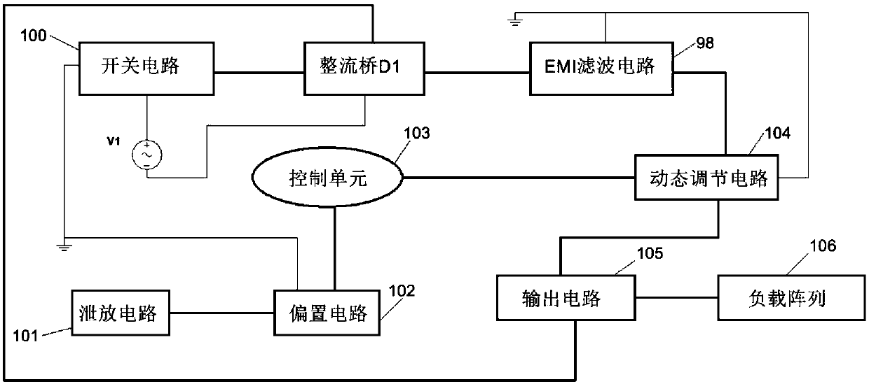 Low-noise load driving circuit structure