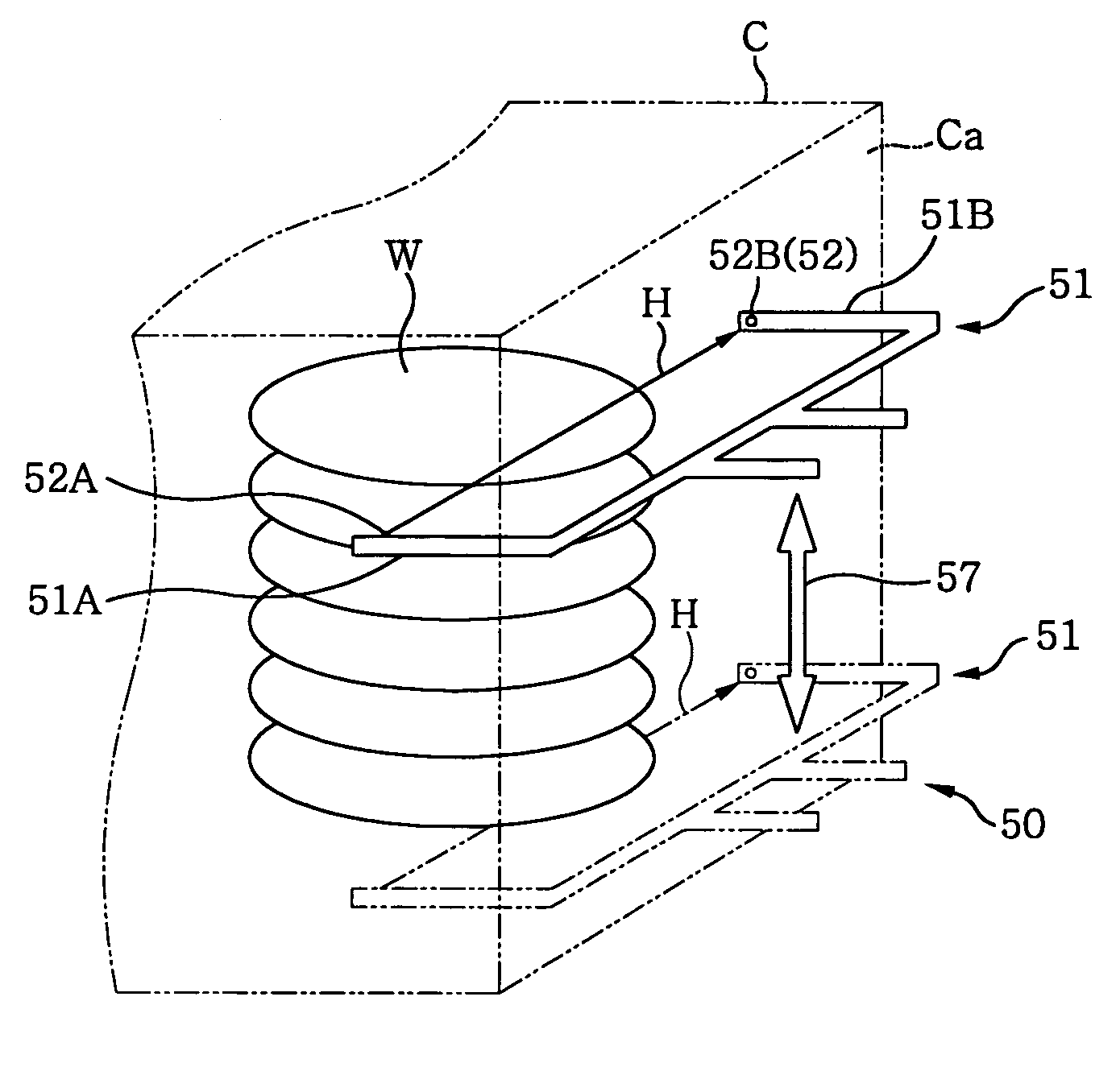 Semiconductor processing-purpose substrate detecting method and device, and substrate transfer system