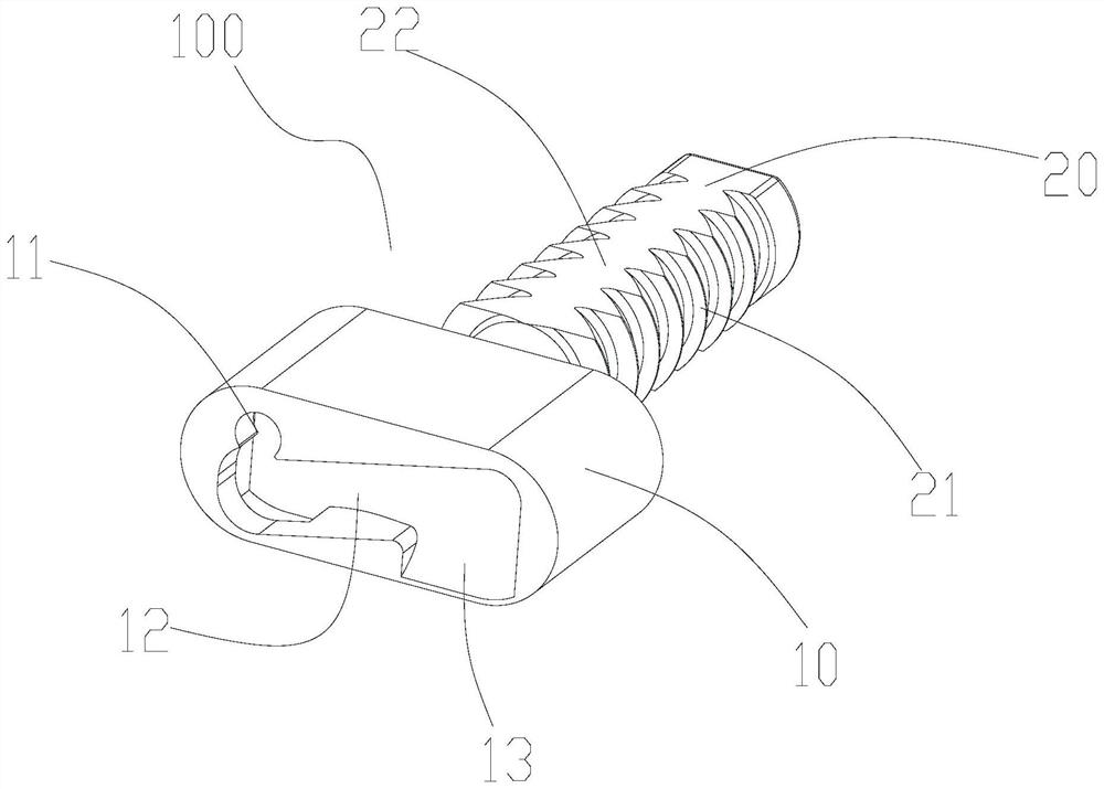 Invisible connecting hanging block