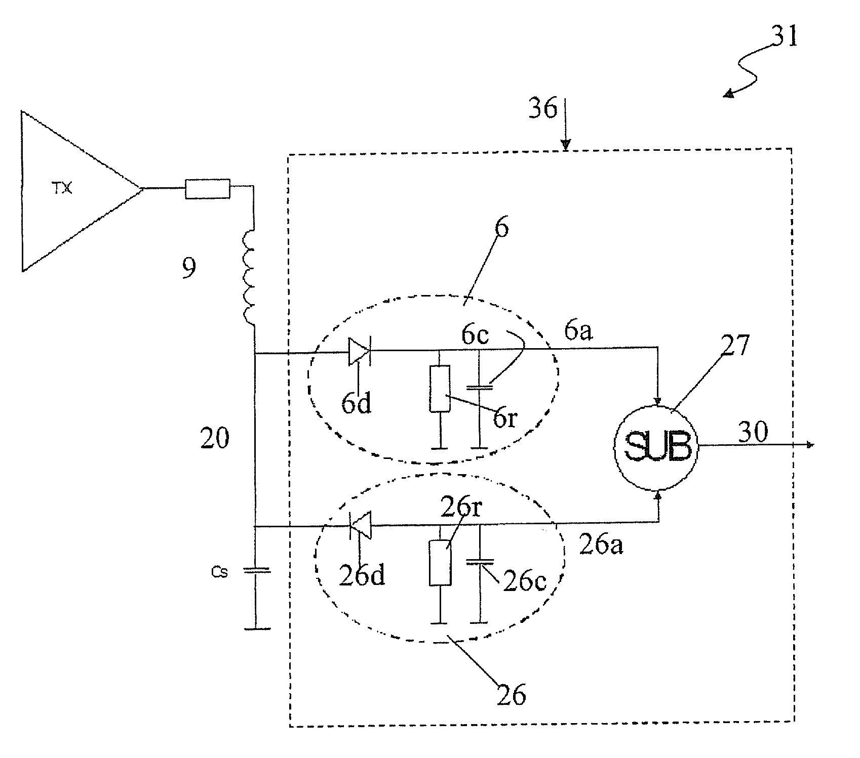 AM (amplitude modulation) demodulation system for RFID reader device