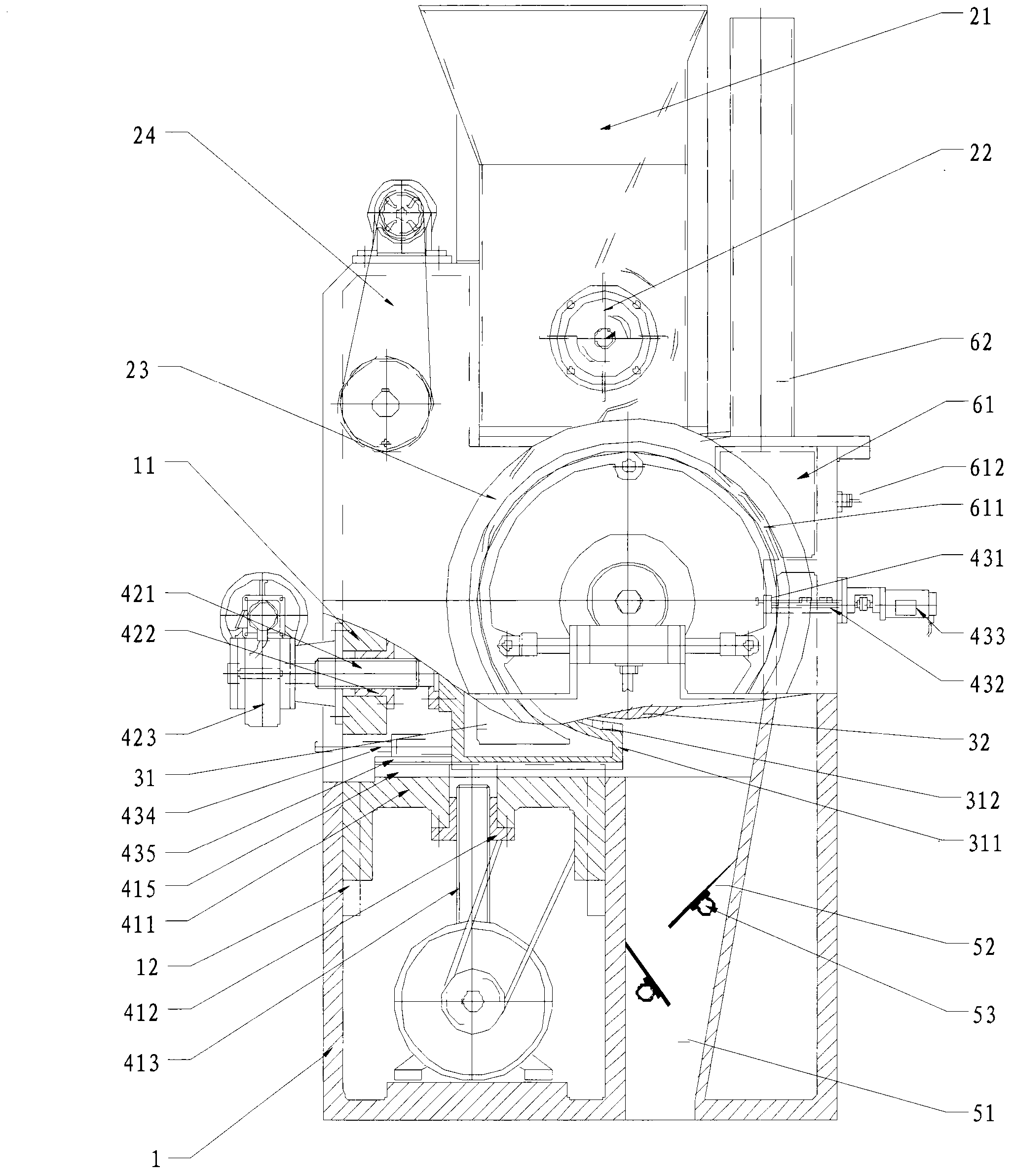 High-efficiency and energy-saving material grinder