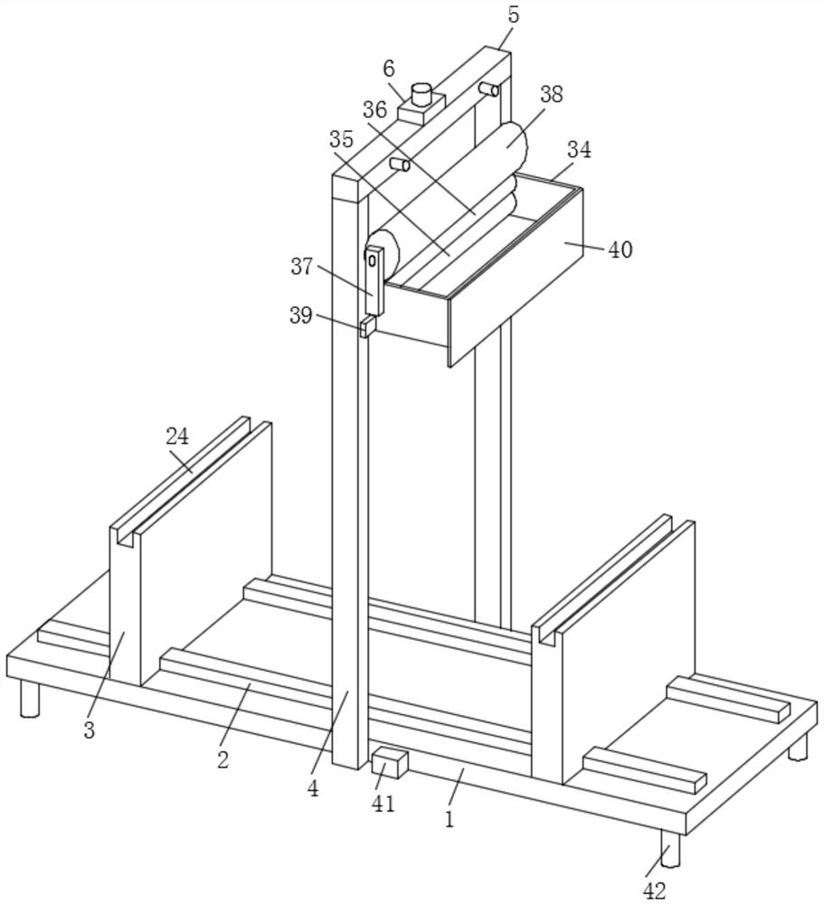 A kind of gluing device and technology for the production of green bamboo-wood composite floor