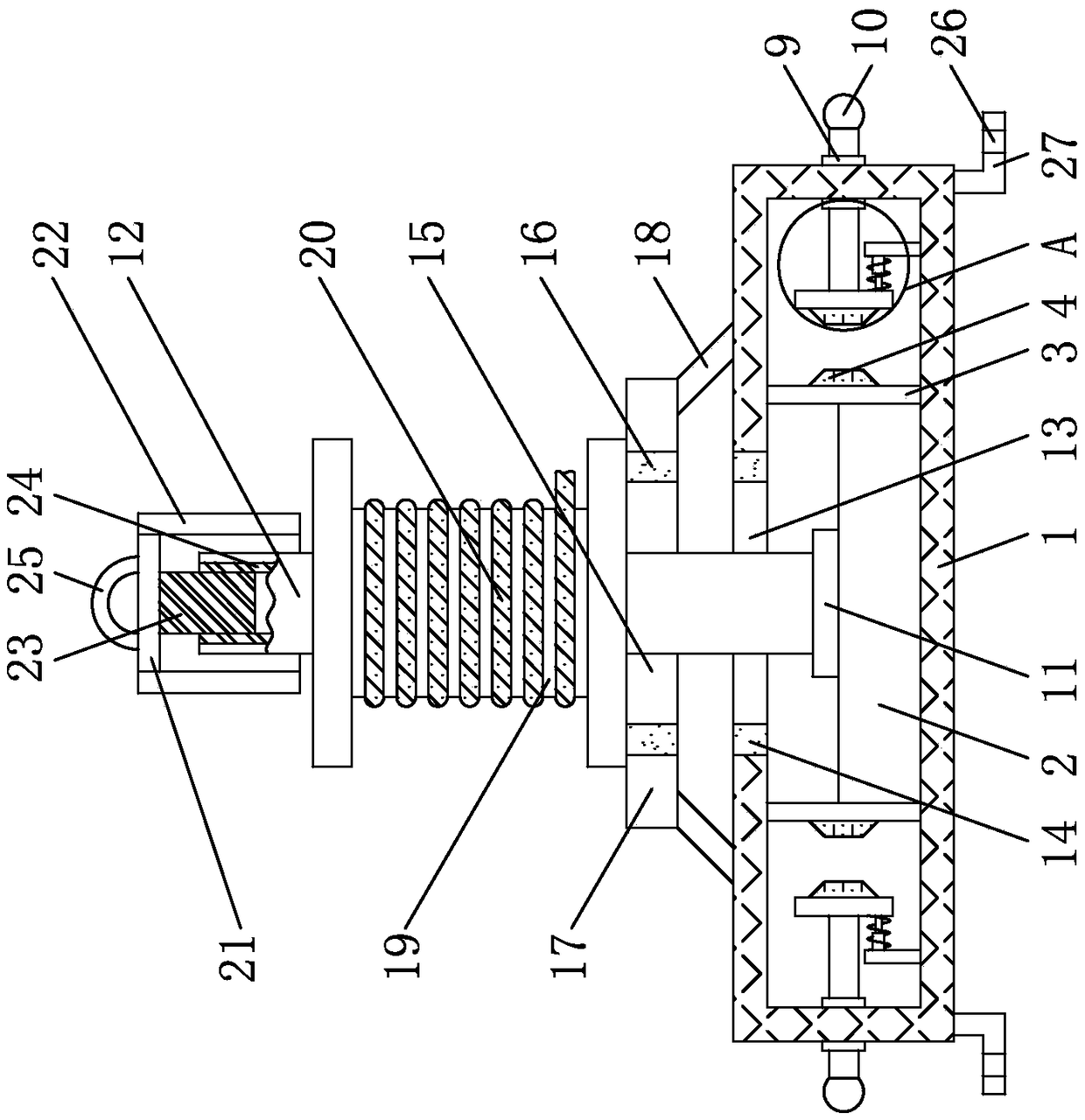 Pay-off device with buffer effect for twisting machine