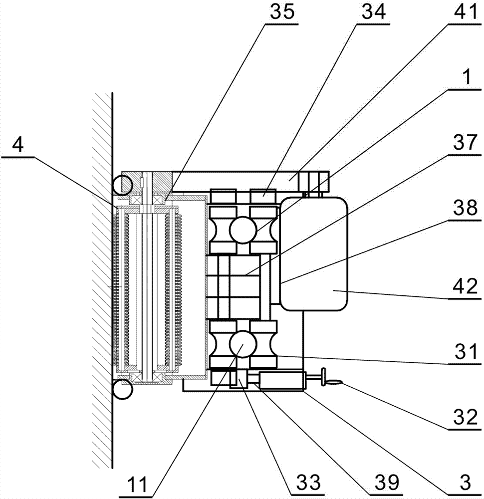 Automatic wall surface milling machine