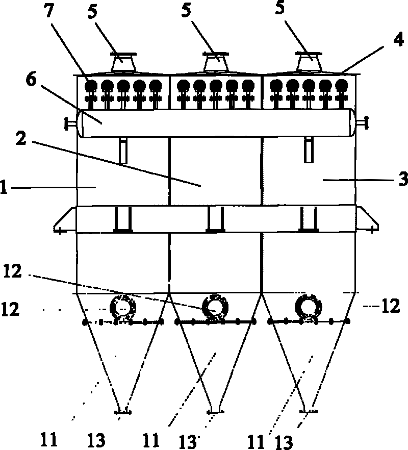 Air box pulse bag deduster