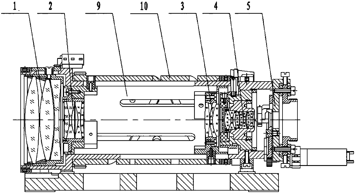 Continuous zoom lens