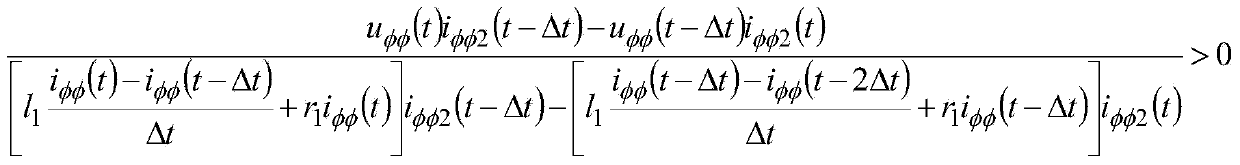 Electric transmission line inter-phase short circuit fault direction discriminating method based on discrete sampled values