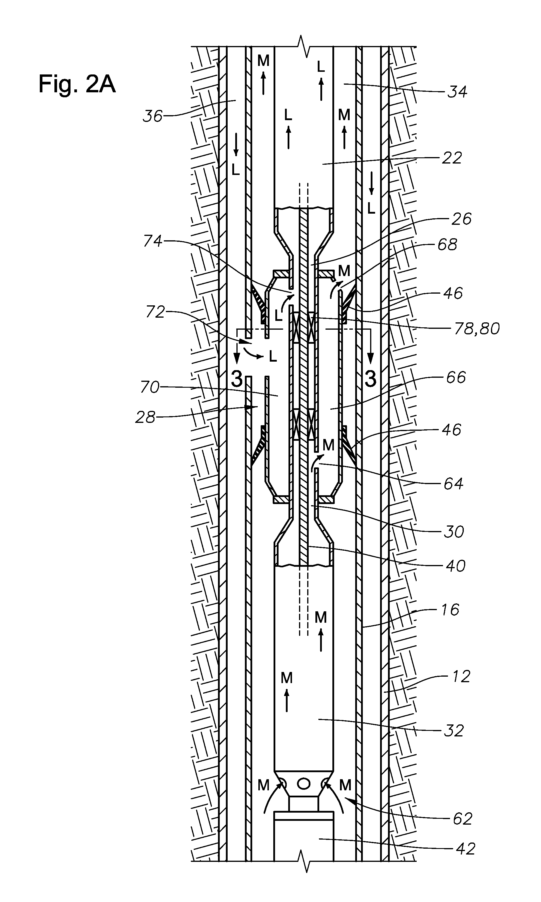 Gas boost pump and crossover in inverted shroud