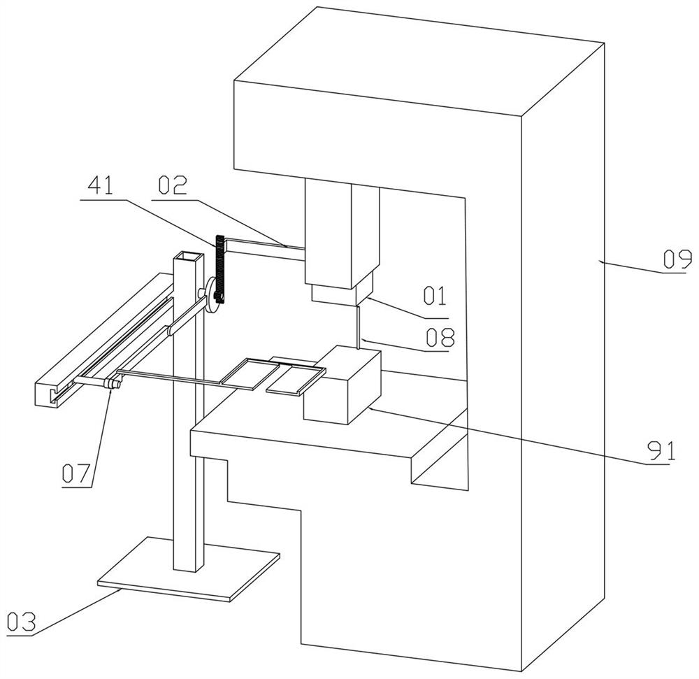 Computer case stamping and feeding device and operation method