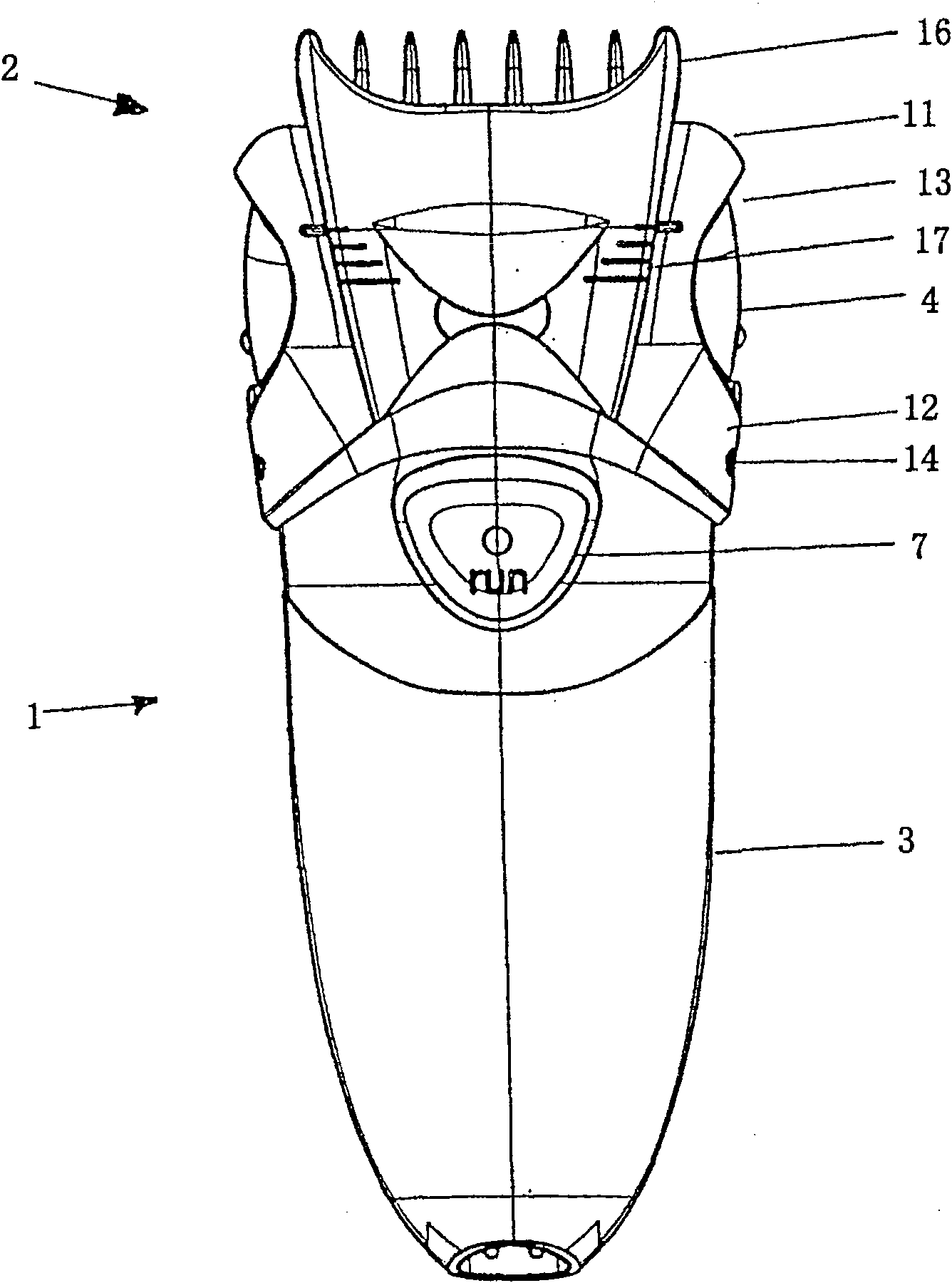 System comprising an electric razor and at least one accessory