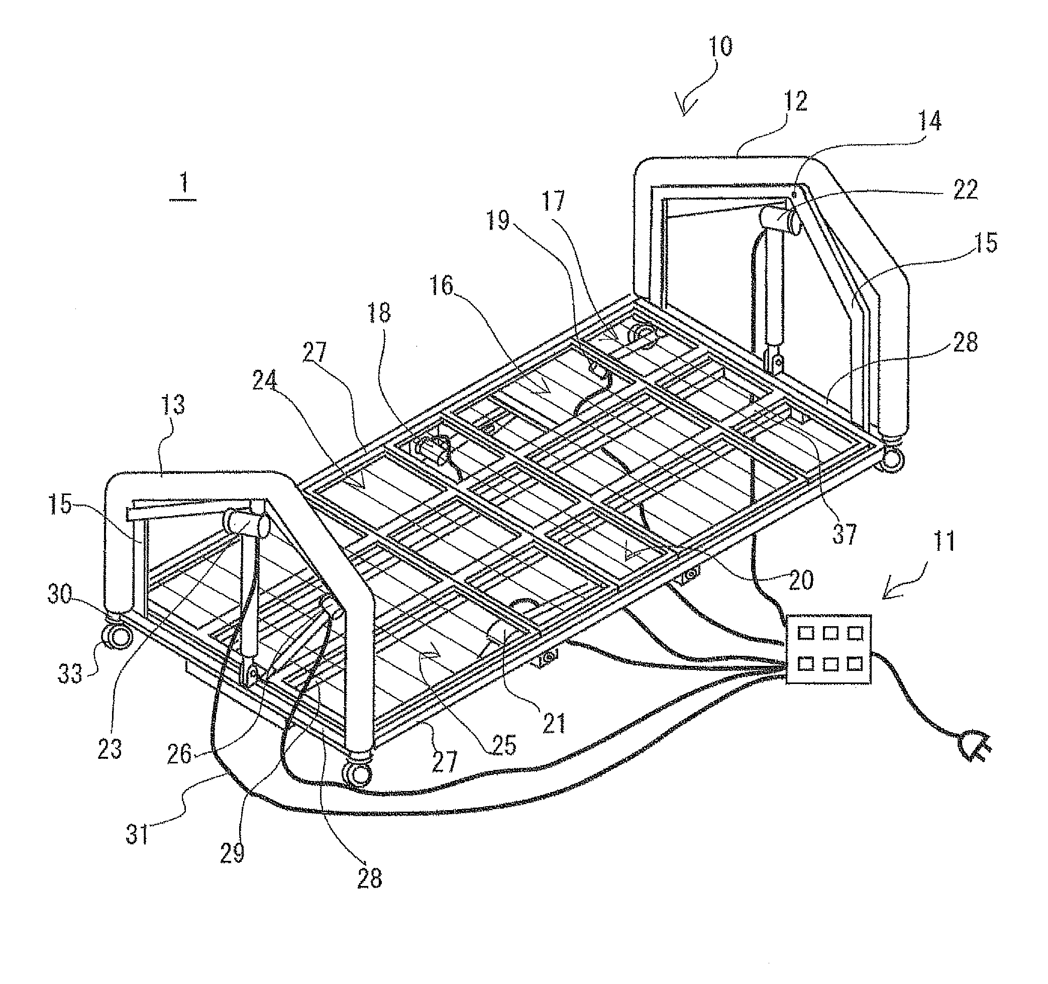 Sleeping position-controlling bed system