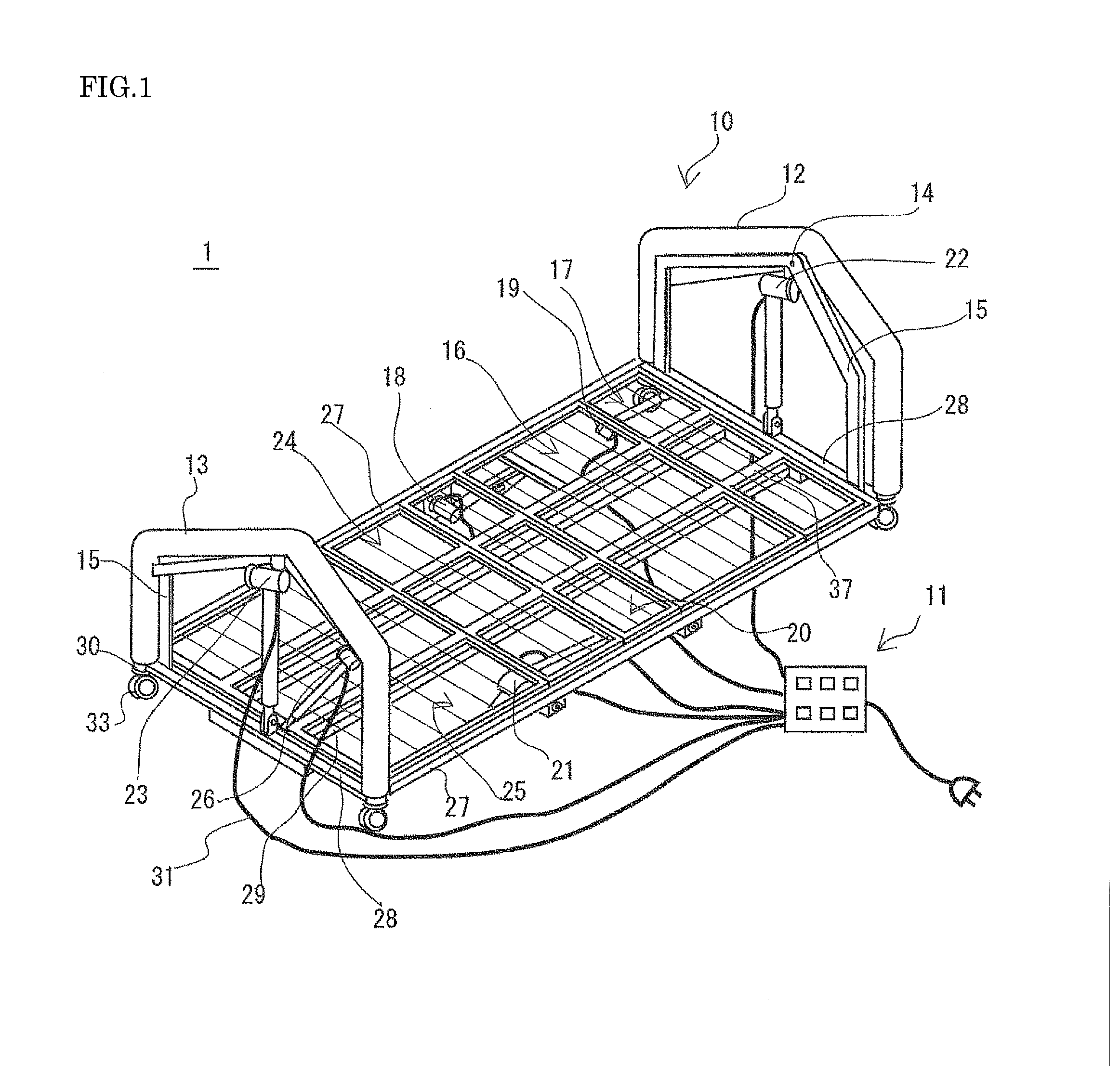 Sleeping position-controlling bed system