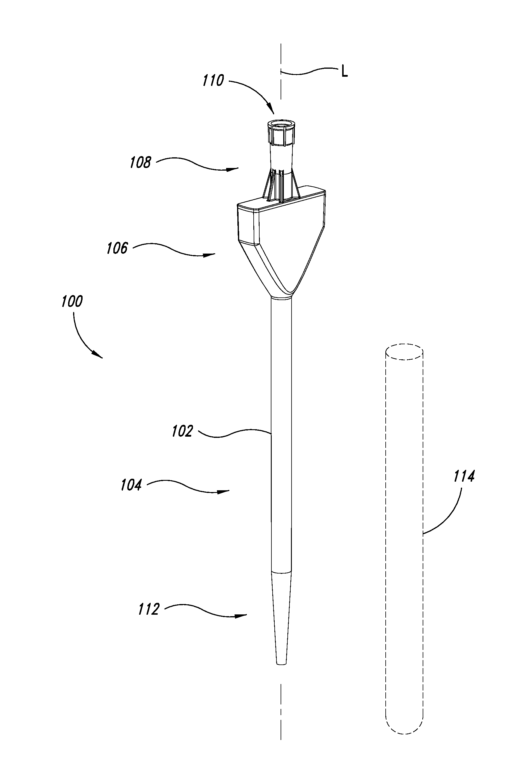 Large volume pipette tip for loading in an automated liquid handler