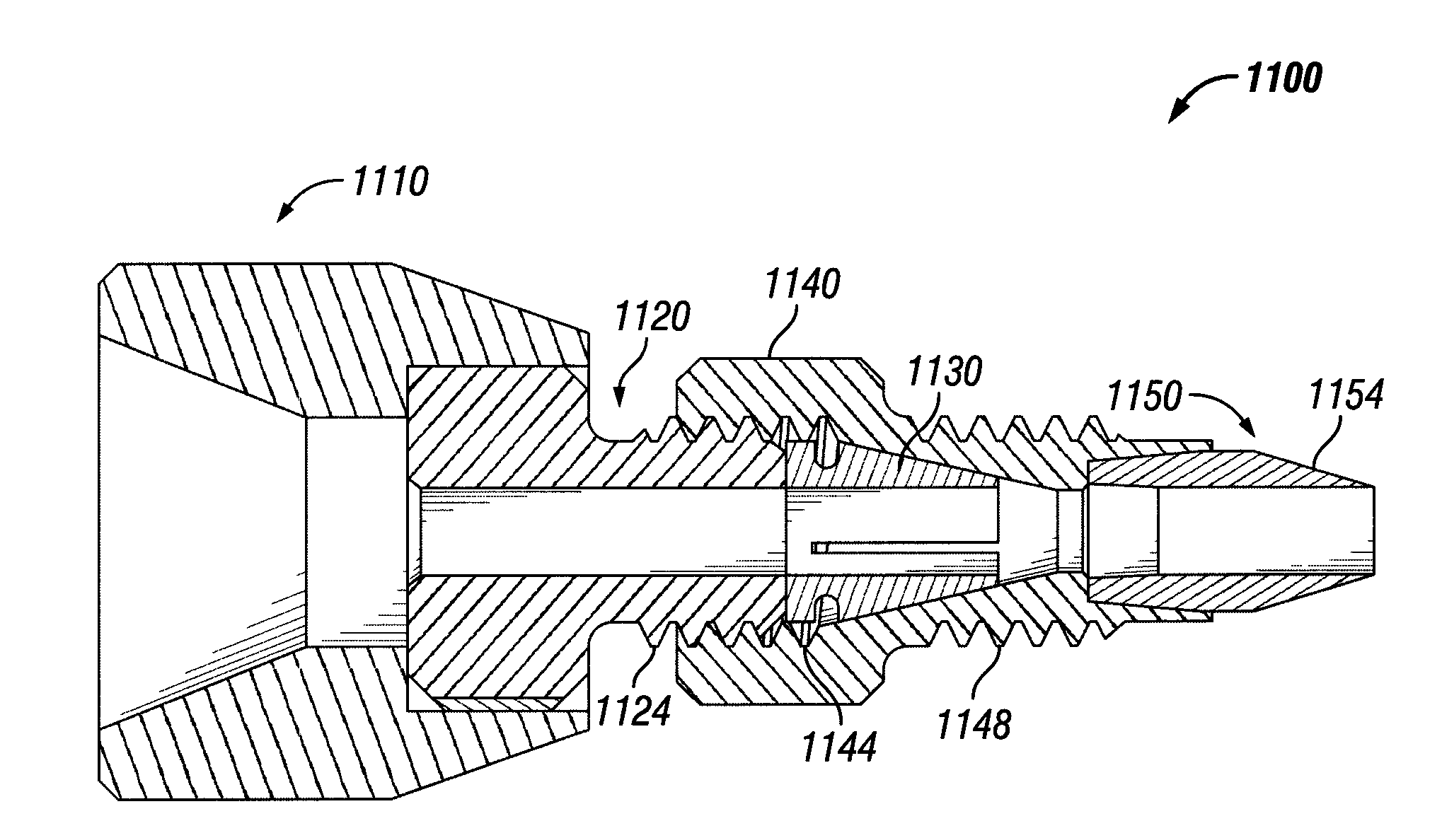 Connection Assembly for Ultra High Pressure Liquid Chromatography