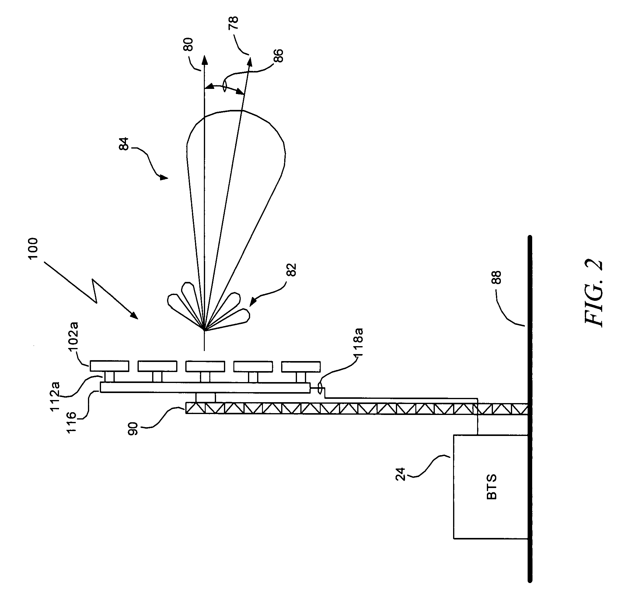 Smart antenna array over fiber