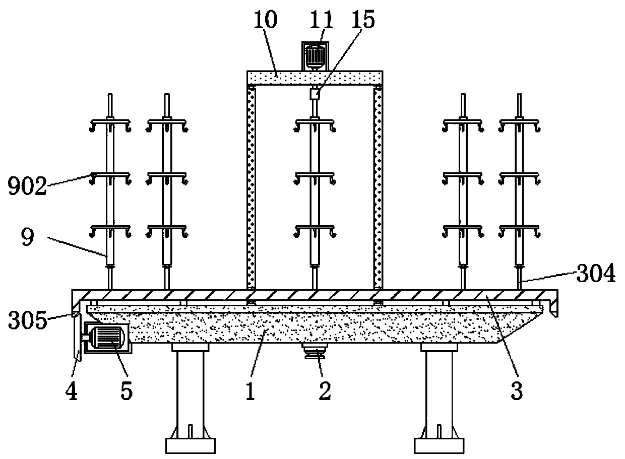 Baking device for pressed spicy salted duck processing convenient for centralized loading and unloading