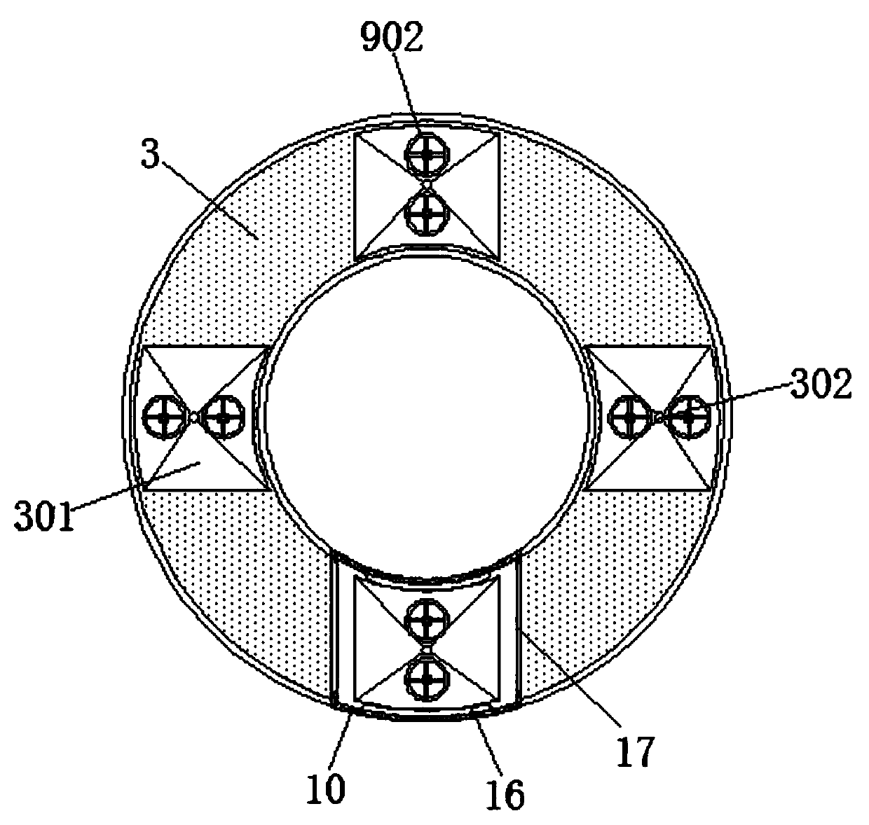 Baking device for pressed spicy salted duck processing convenient for centralized loading and unloading