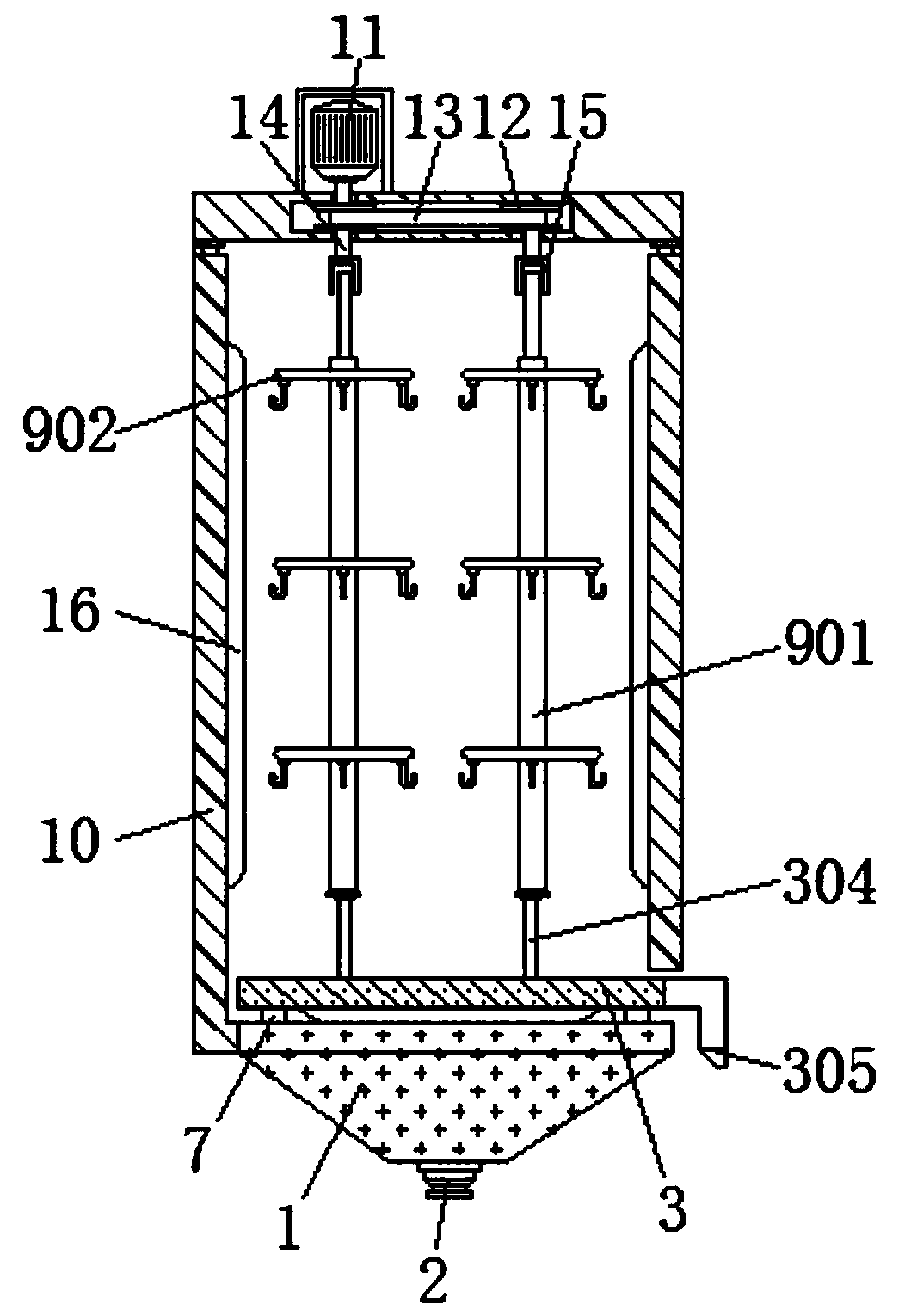 Baking device for pressed spicy salted duck processing convenient for centralized loading and unloading